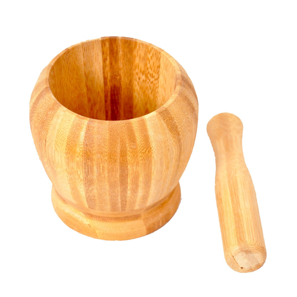 Bamboo Mortar and Pestle — Spice Grinder