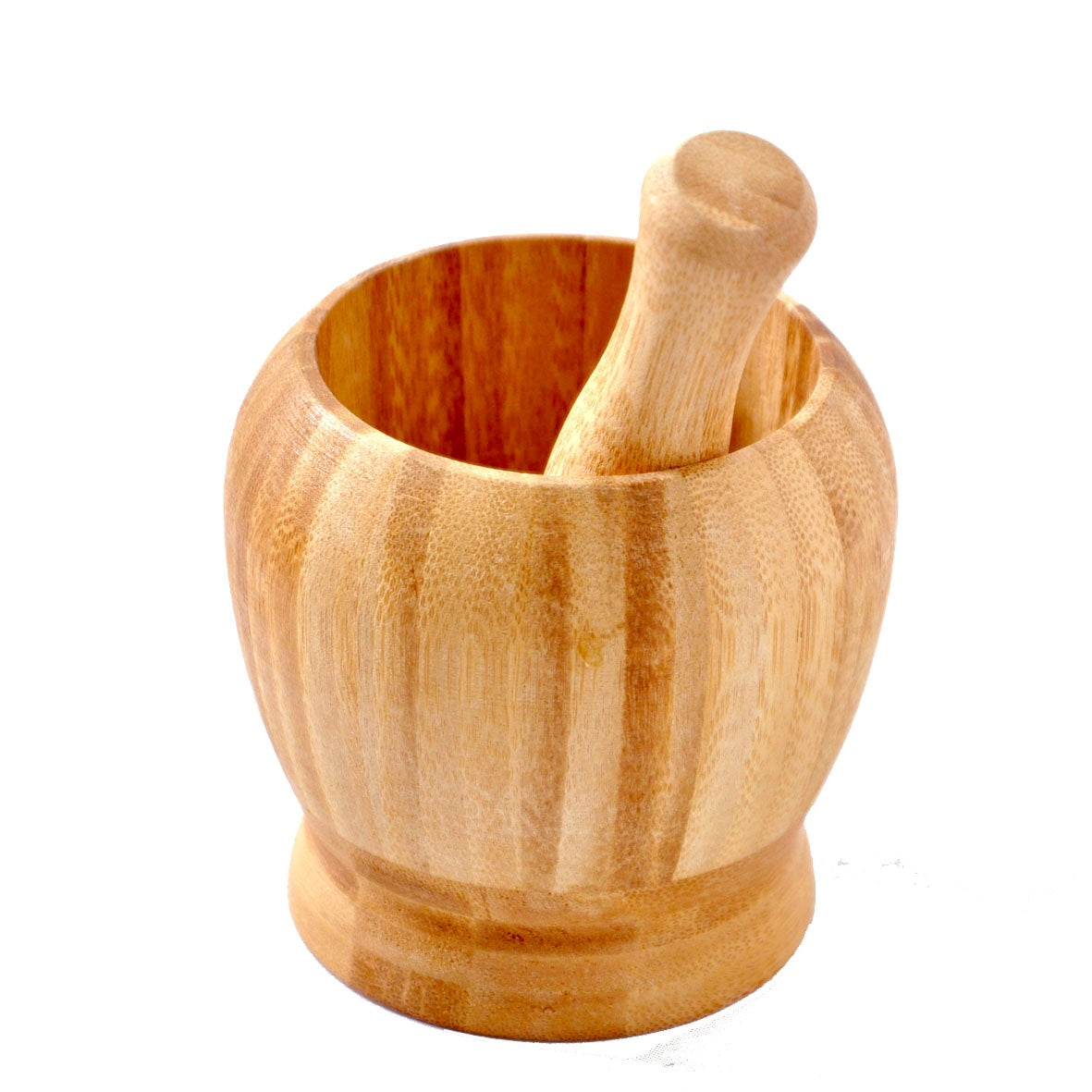 Bamboo Mortar and Pestle — Spice Grinder