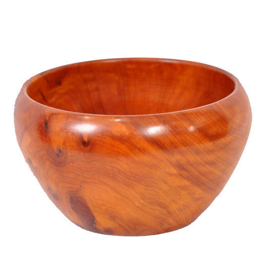 Solid Thuya Wood Artisan Serving Bowl