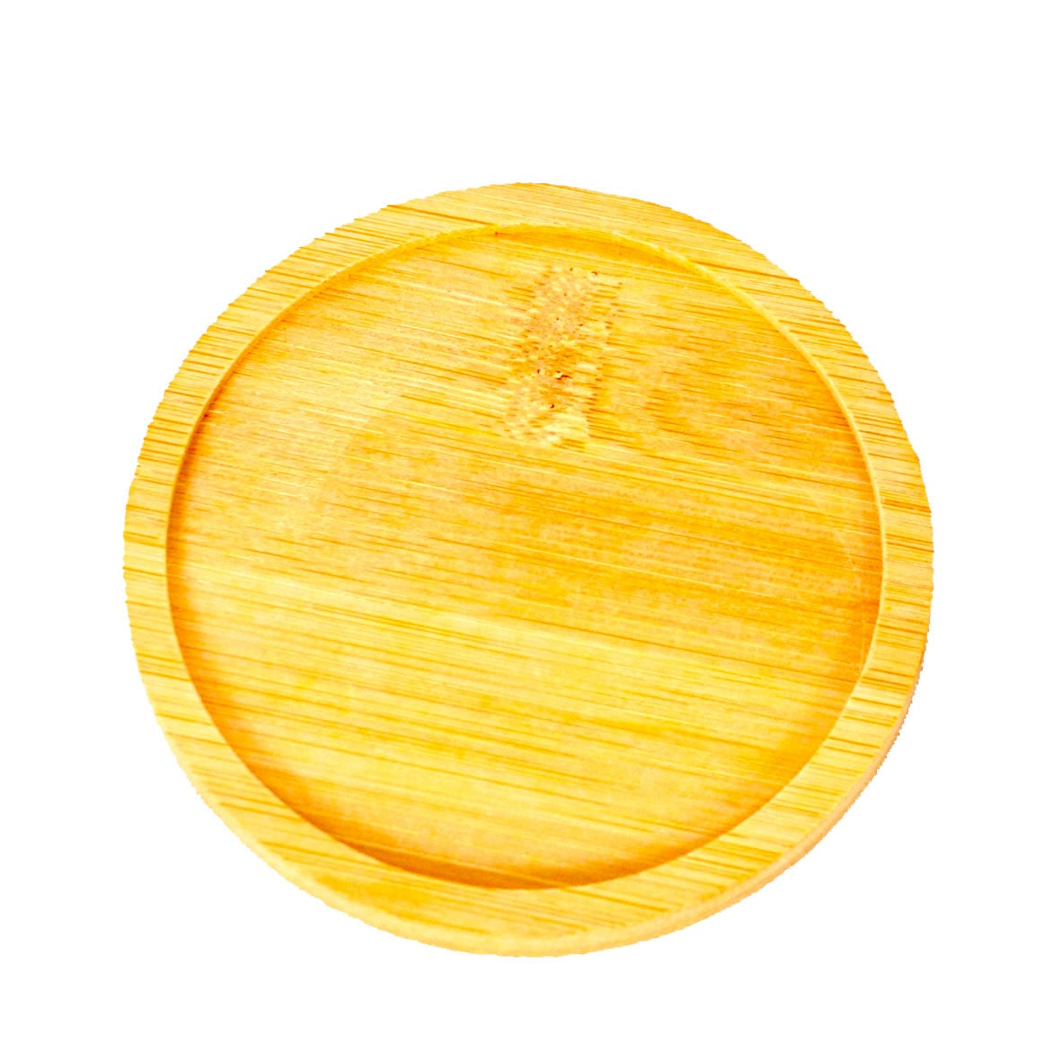 Round Bamboo Shallow Coaster & Saucer